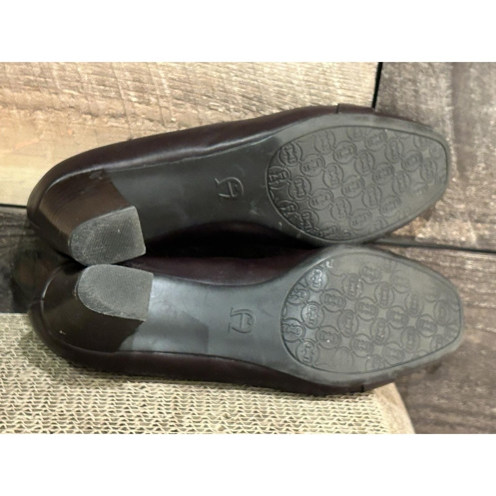 Etienne Aigner 7.5 Madge Leather Buckle Classic Conservative‎ Career Block Heels - Picture 8 of 10